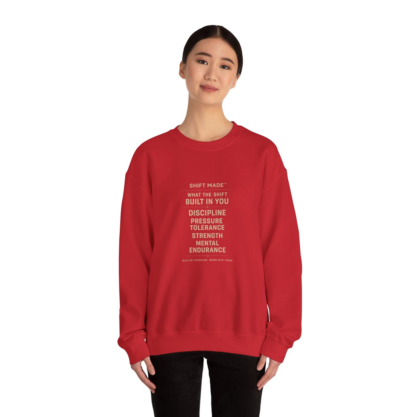 Motivational Crewneck Sweatshirt — "Built In You" Discipline & Strength Inspirational Pullover