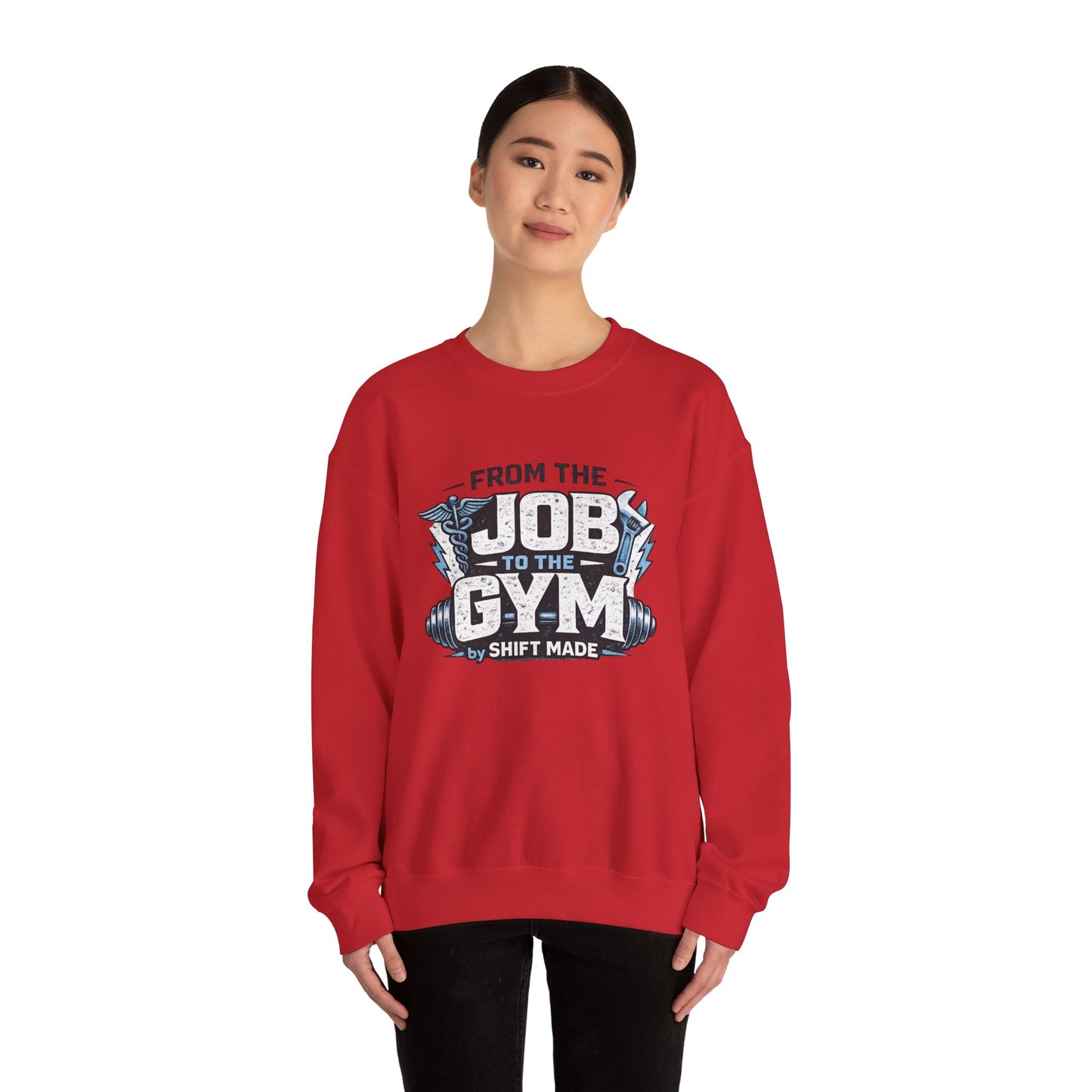 🏋🏽♀️ From the Job to the Gym Sweatshirt by Shift Made™