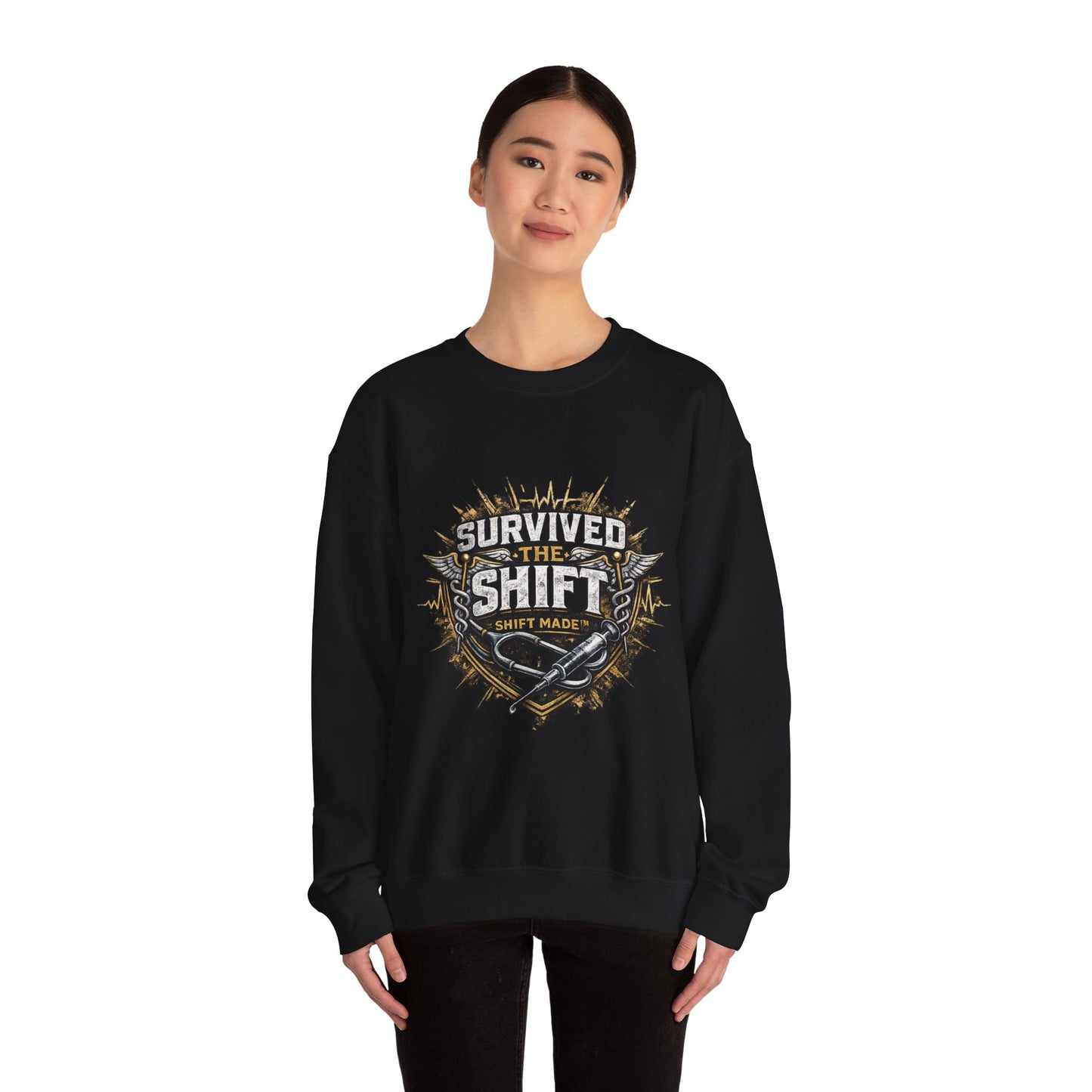 SURVIVED THE SHIFT™ Nurse Sweat Shirt – For Nurses Who Know What It Took