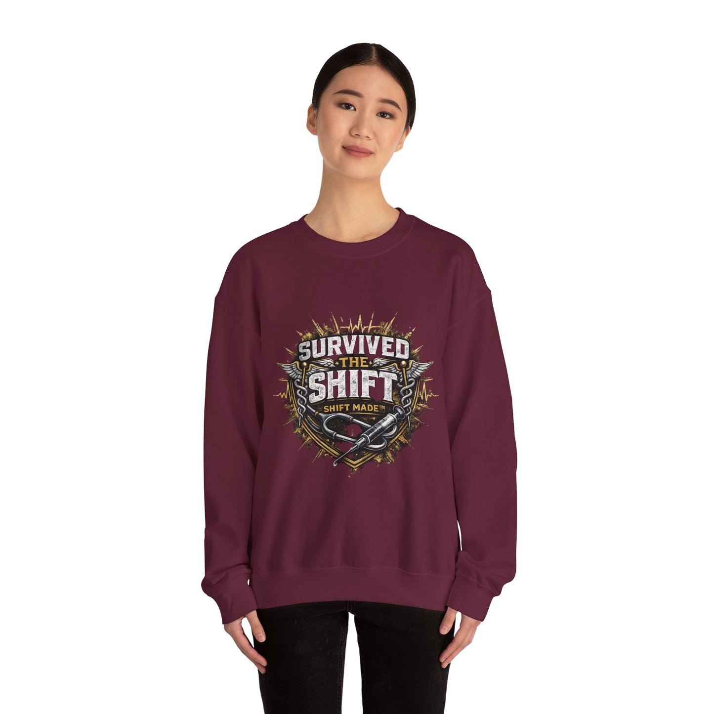 SURVIVED THE SHIFT™ Nurse Sweat Shirt – For Nurses Who Know What It Took