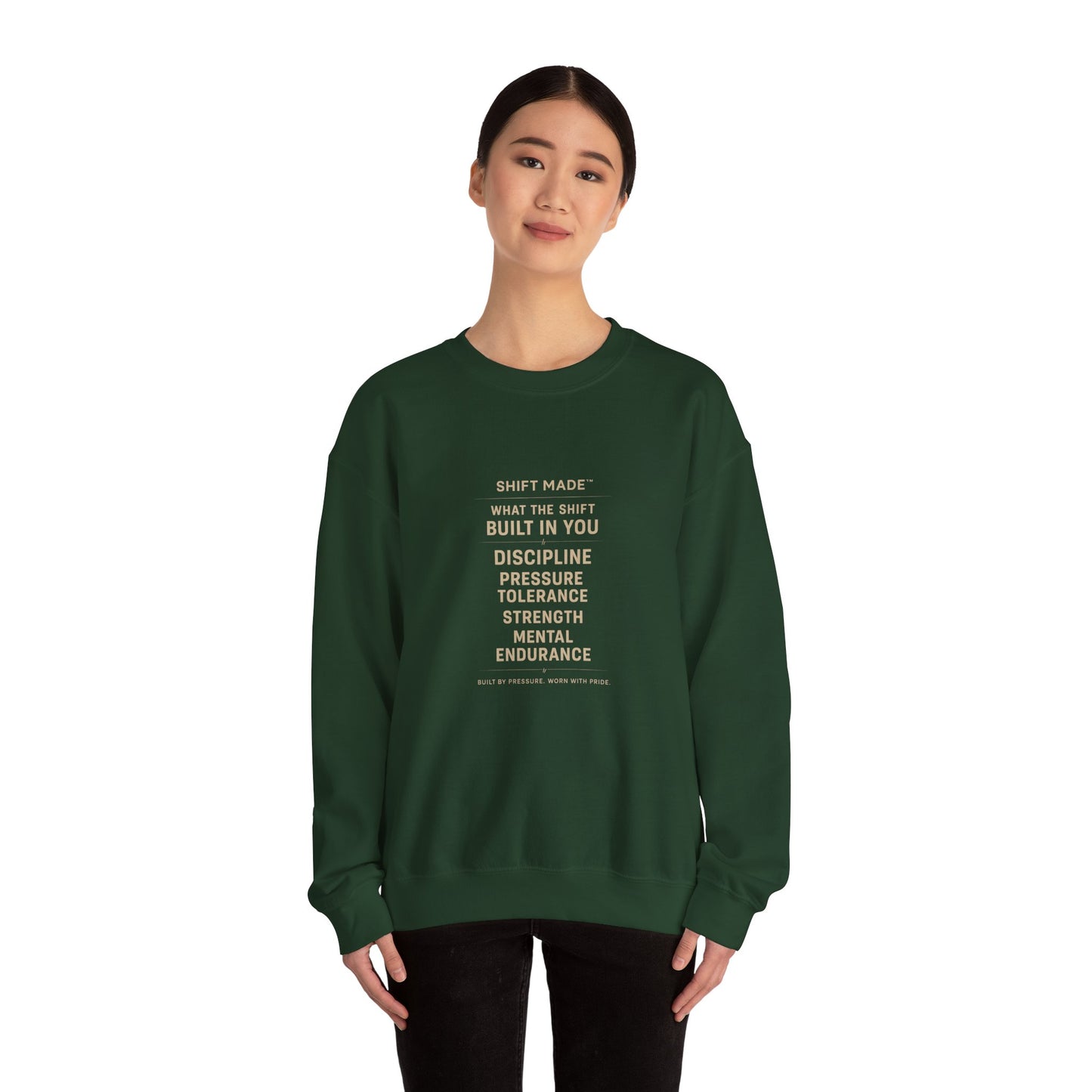 Motivational Crewneck Sweatshirt — "Built In You" Discipline & Strength Inspirational Pullover