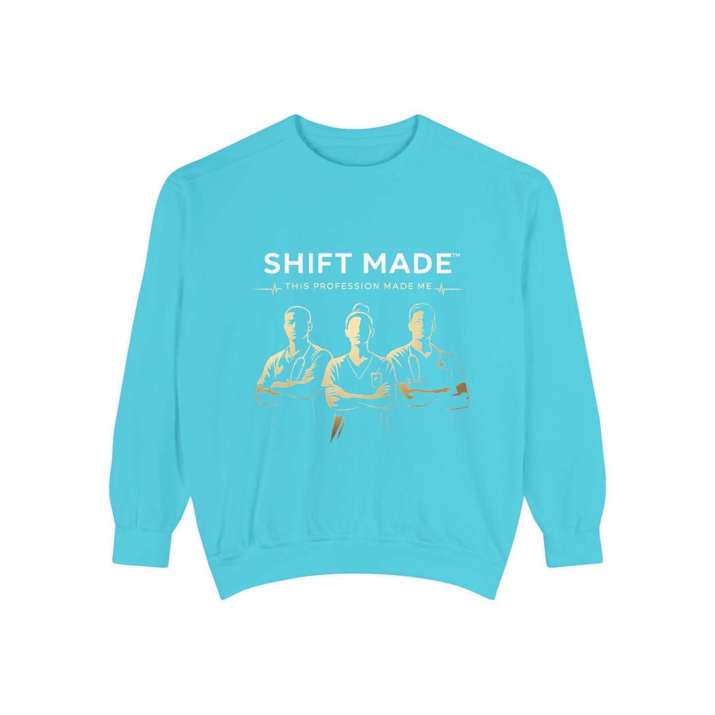 Shift Made Sweatshirt — 'Shift Made' Graphic Crewneck for Makers & Trades