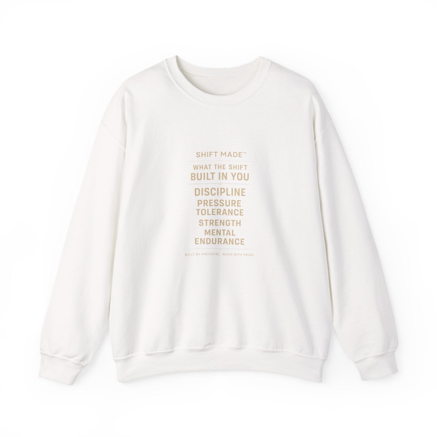 Motivational Crewneck Sweatshirt — "Built In You" Discipline & Strength Inspirational Pullover
