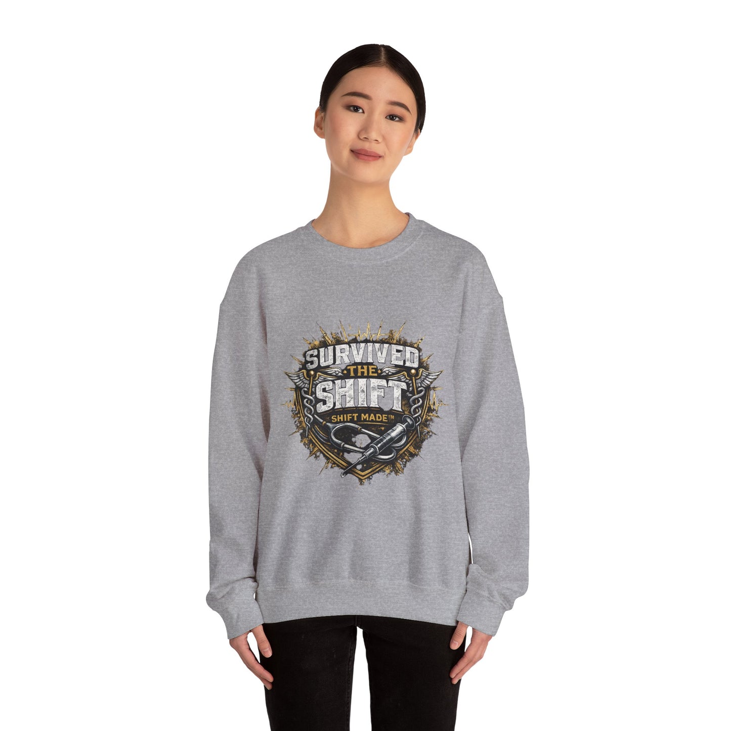 SURVIVED THE SHIFT™ Nurse Sweat Shirt – For Nurses Who Know What It Took