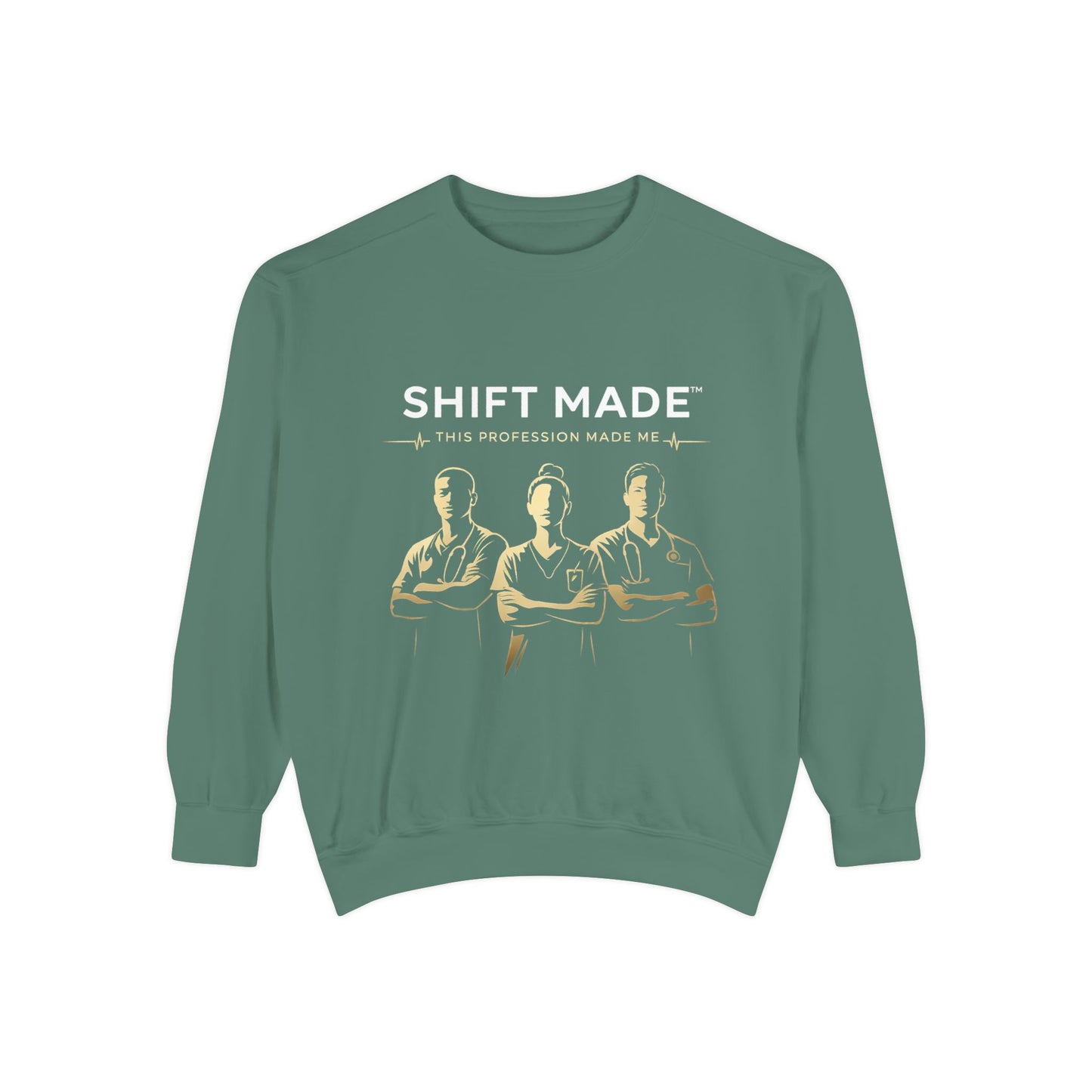 Shift Made Sweatshirt — 'Shift Made' Graphic Crewneck for Makers & Trades
