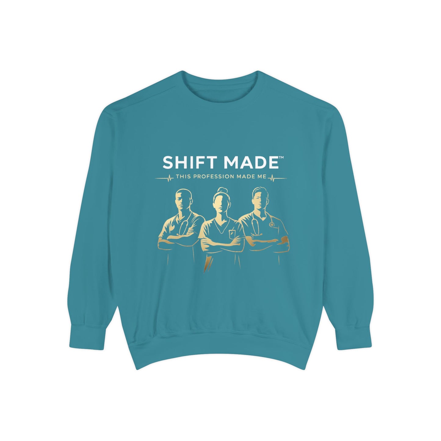 Shift Made Sweatshirt — 'Shift Made' Graphic Crewneck for Makers & Trades