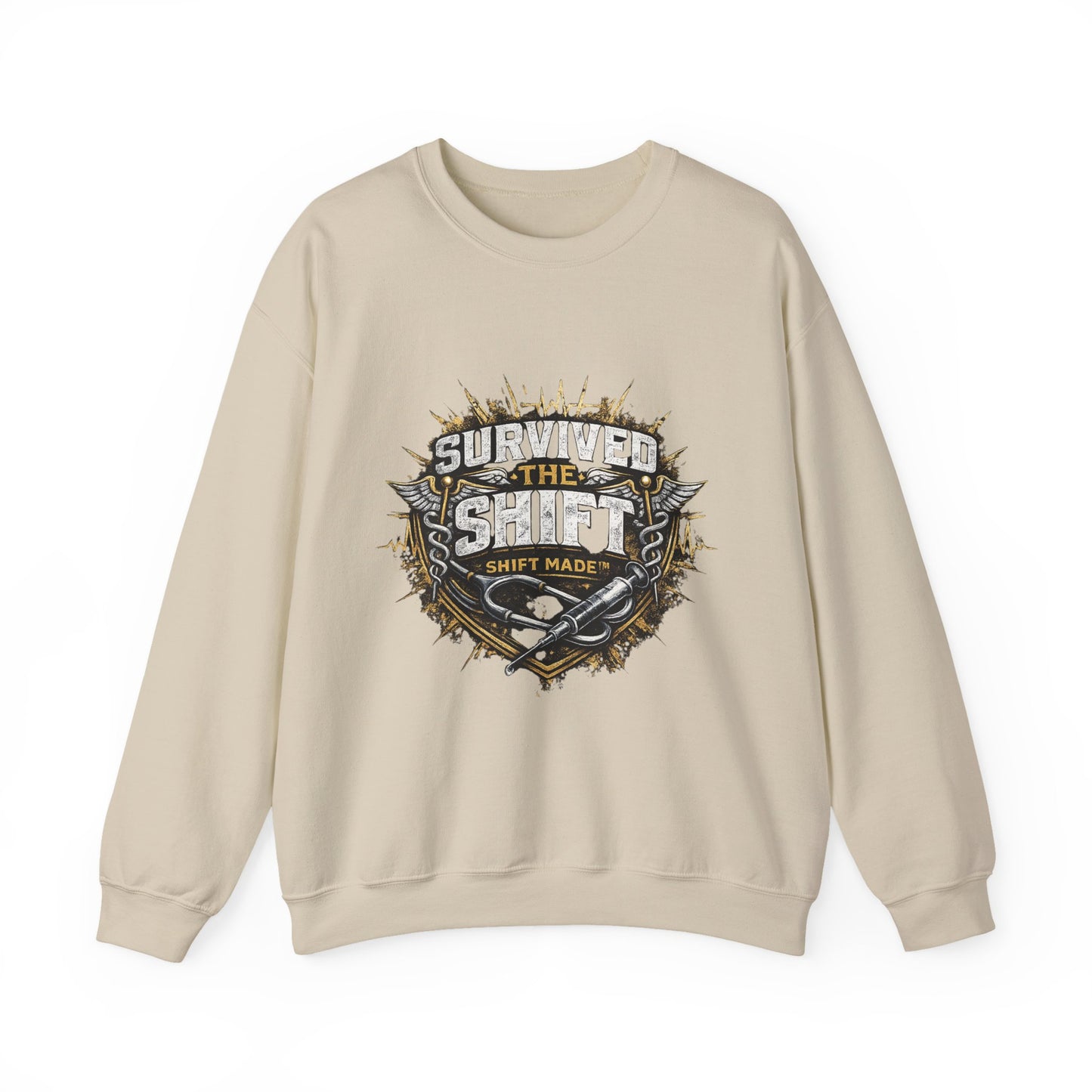 SURVIVED THE SHIFT™ Nurse Sweat Shirt – For Nurses Who Know What It Took