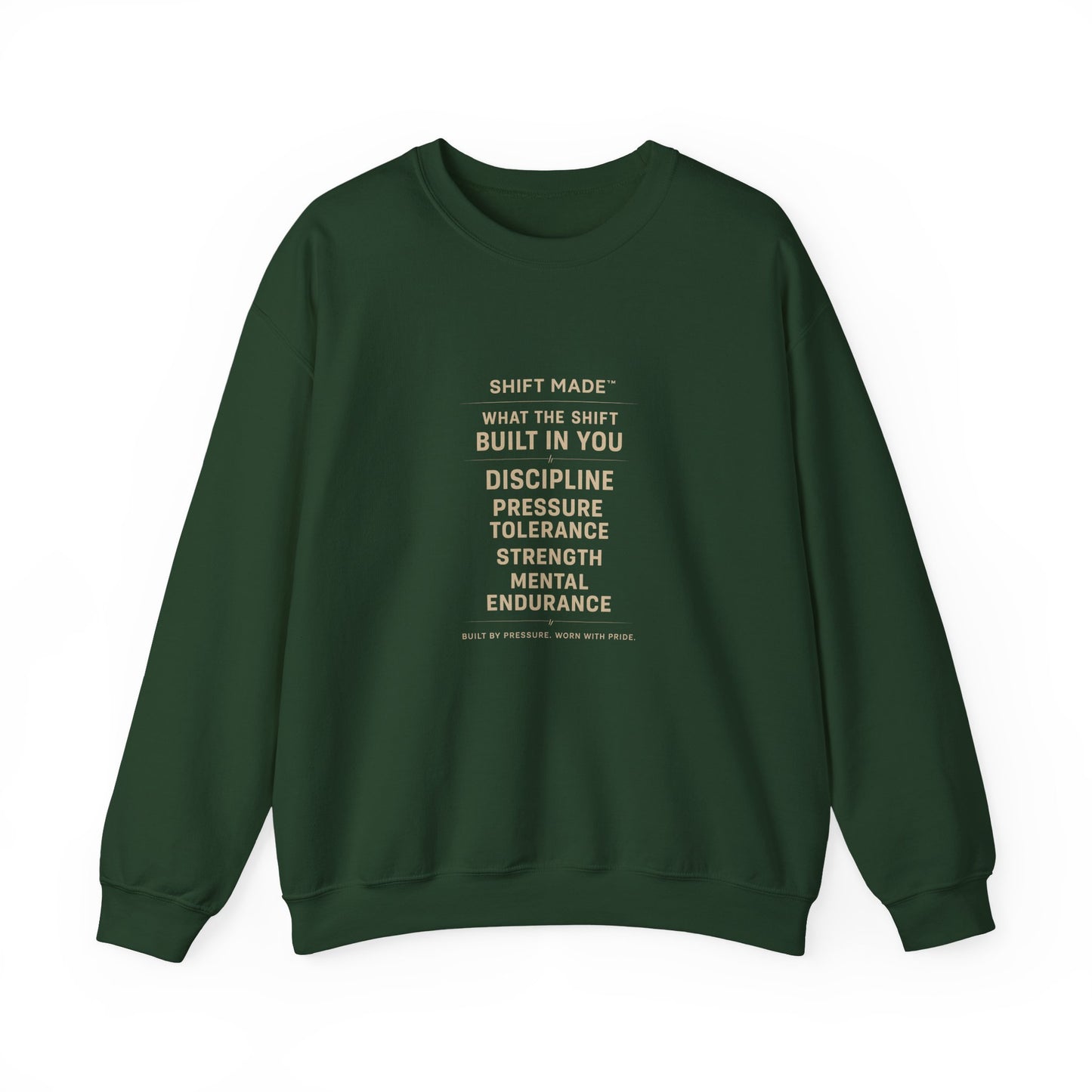Motivational Crewneck Sweatshirt — "Built In You" Discipline & Strength Inspirational Pullover