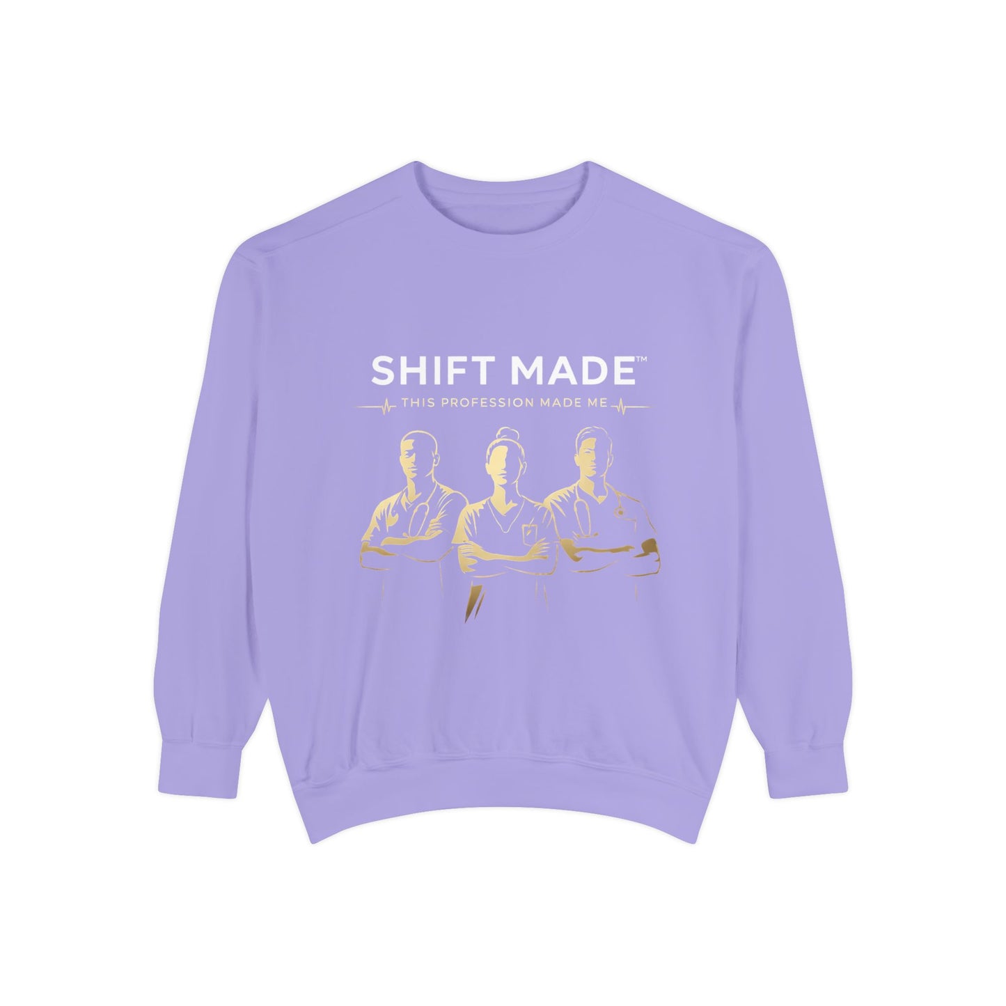 Shift Made Sweatshirt — 'Shift Made' Graphic Crewneck for Makers & Trades