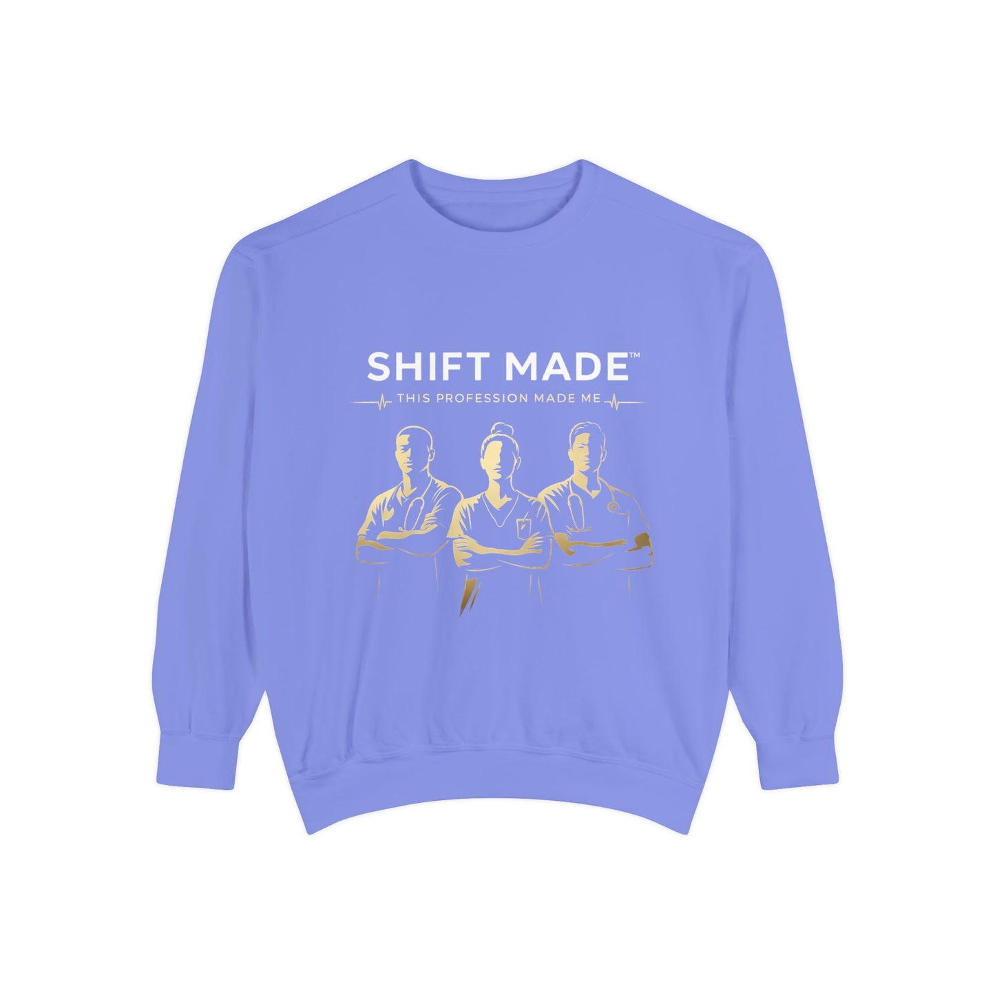 Shift Made Sweatshirt — 'Shift Made' Graphic Crewneck for Makers & Trades