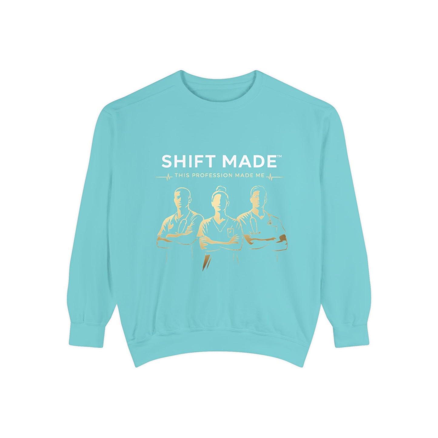 Shift Made Sweatshirt — 'Shift Made' Graphic Crewneck for Makers & Trades