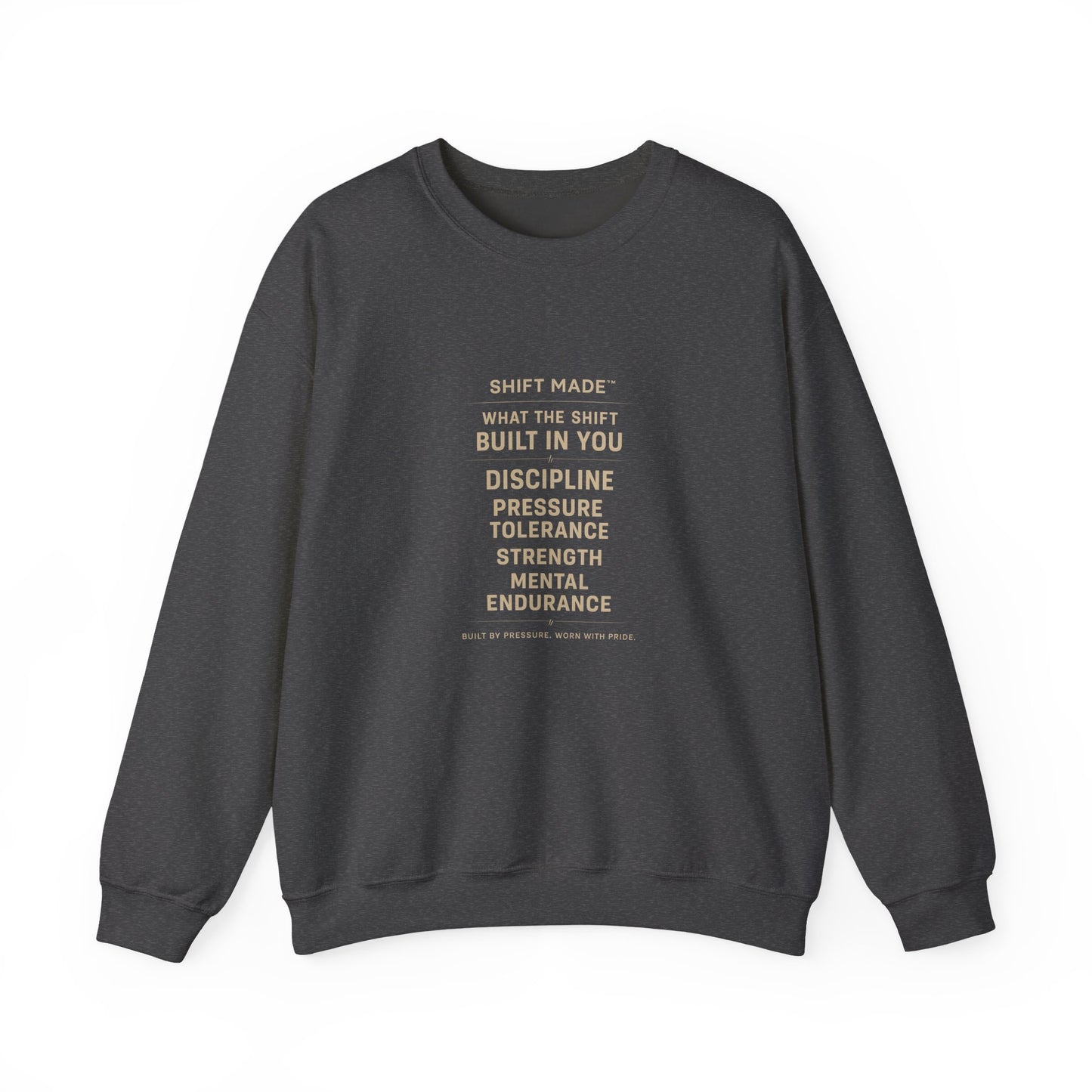 Motivational Crewneck Sweatshirt — "Built In You" Discipline & Strength Inspirational Pullover
