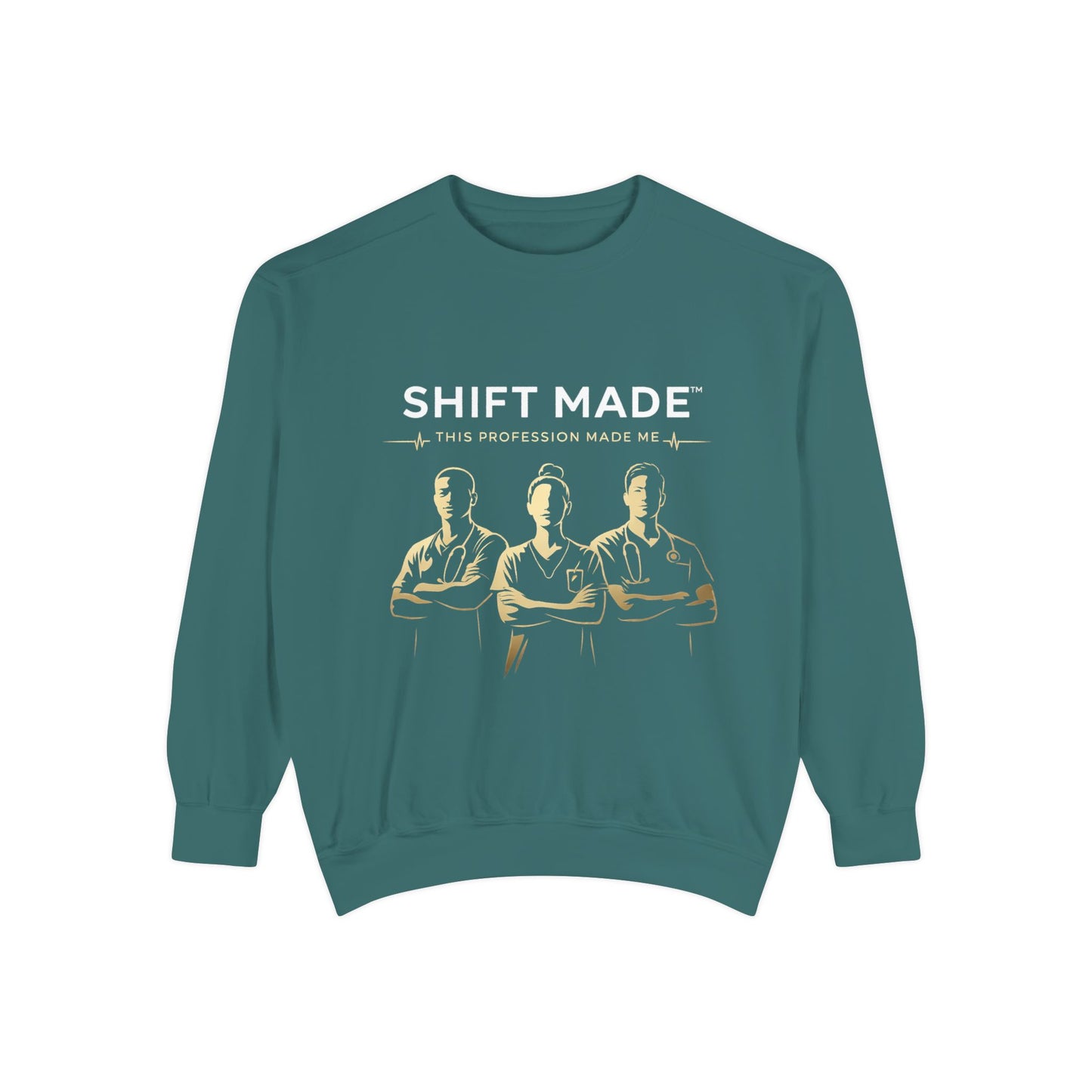 Shift Made Sweatshirt — 'Shift Made' Graphic Crewneck for Makers & Trades