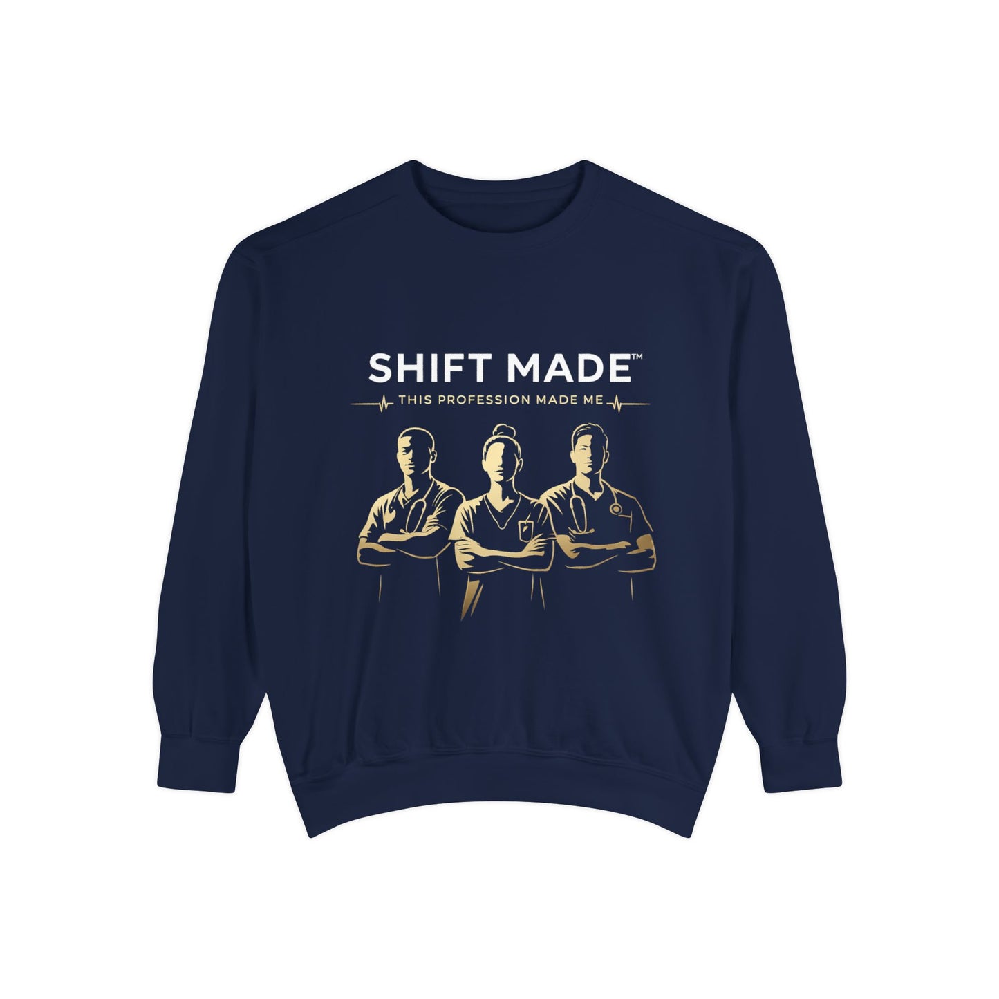 Shift Made Sweatshirt — 'Shift Made' Graphic Crewneck for Makers & Trades