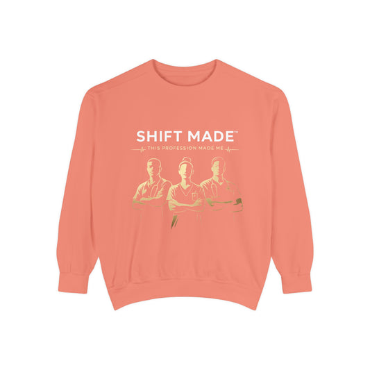 Shift Made Sweatshirt — 'Shift Made' Graphic Crewneck for Makers & Trades