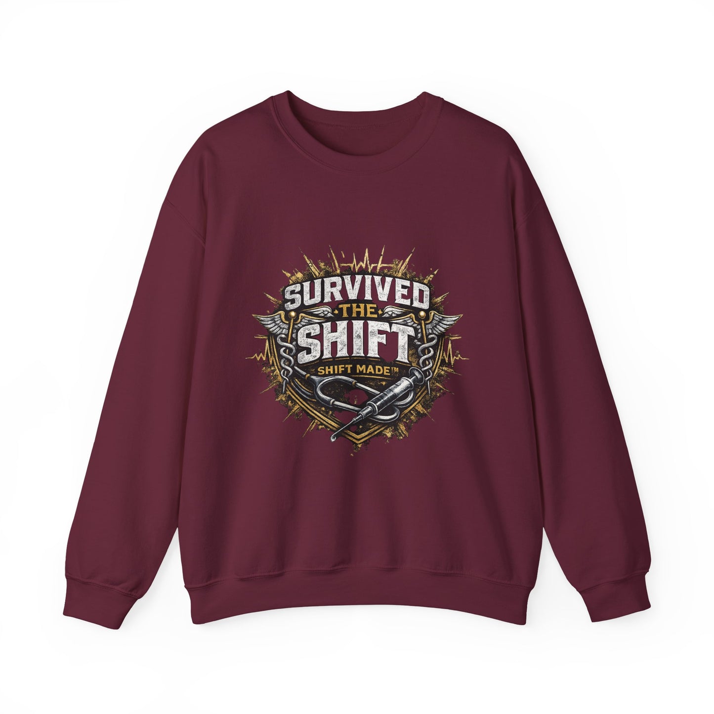 SURVIVED THE SHIFT™ Nurse Sweat Shirt – For Nurses Who Know What It Took