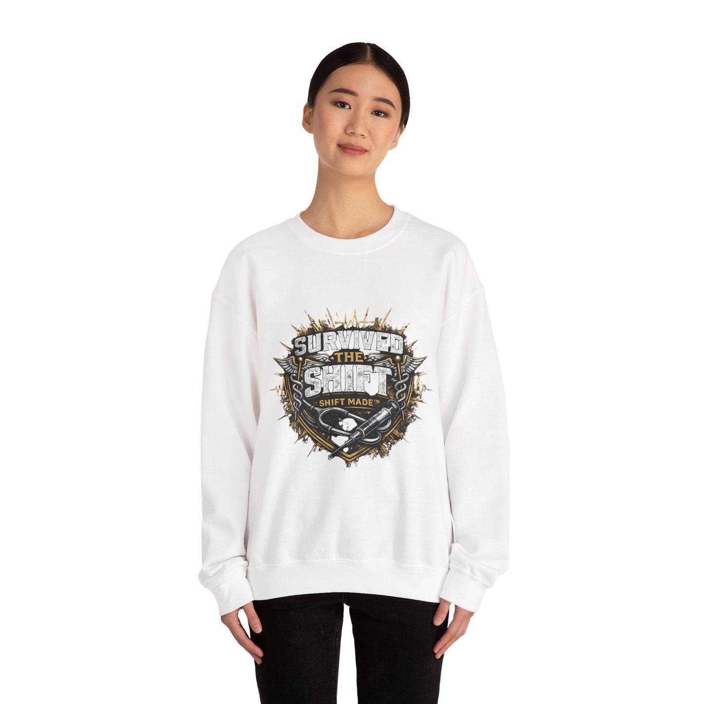 SURVIVED THE SHIFT™ Nurse Sweat Shirt – For Nurses Who Know What It Took