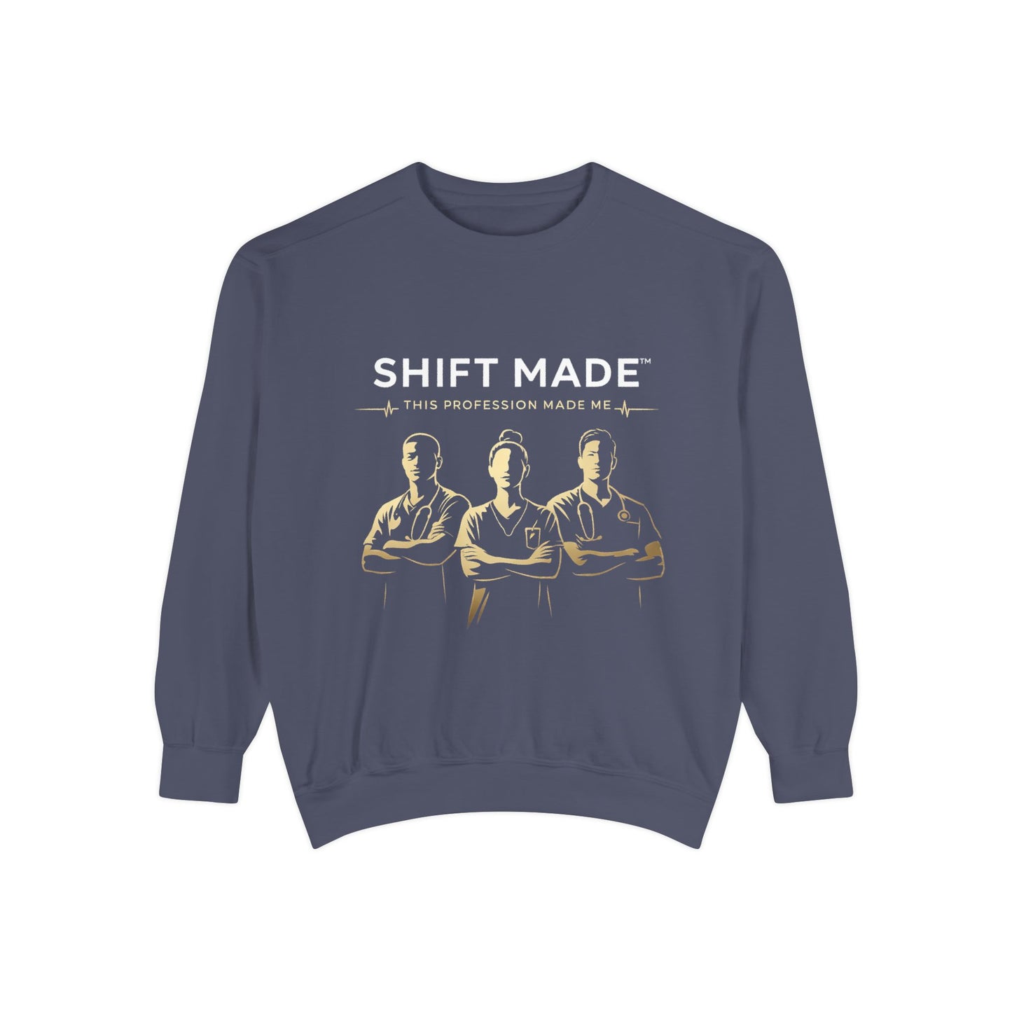 Shift Made Sweatshirt — 'Shift Made' Graphic Crewneck for Makers & Trades