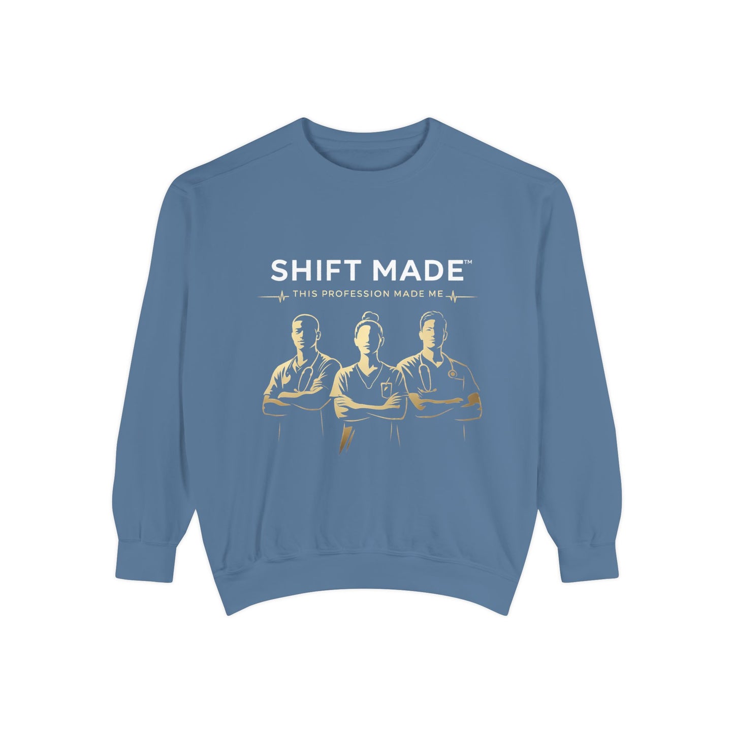 Shift Made Sweatshirt — 'Shift Made' Graphic Crewneck for Makers & Trades