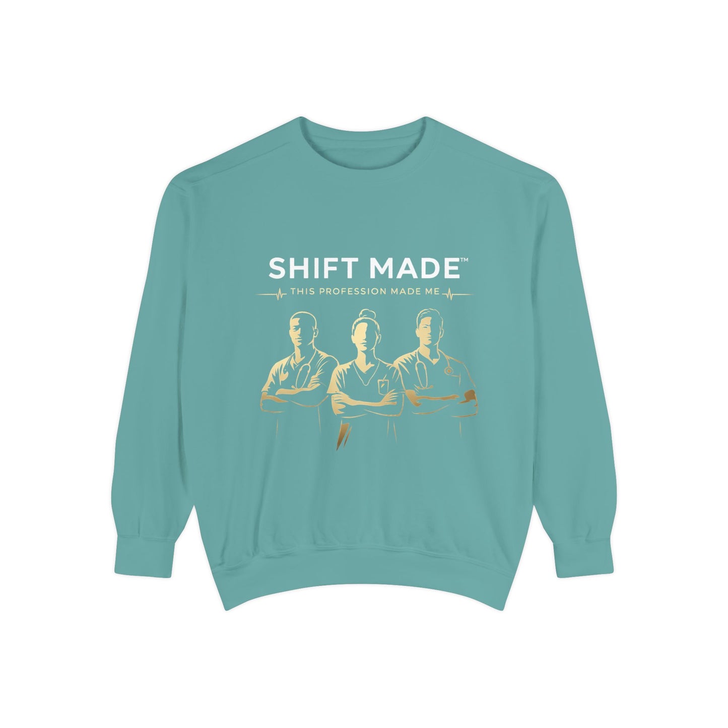 Shift Made Sweatshirt — 'Shift Made' Graphic Crewneck for Makers & Trades