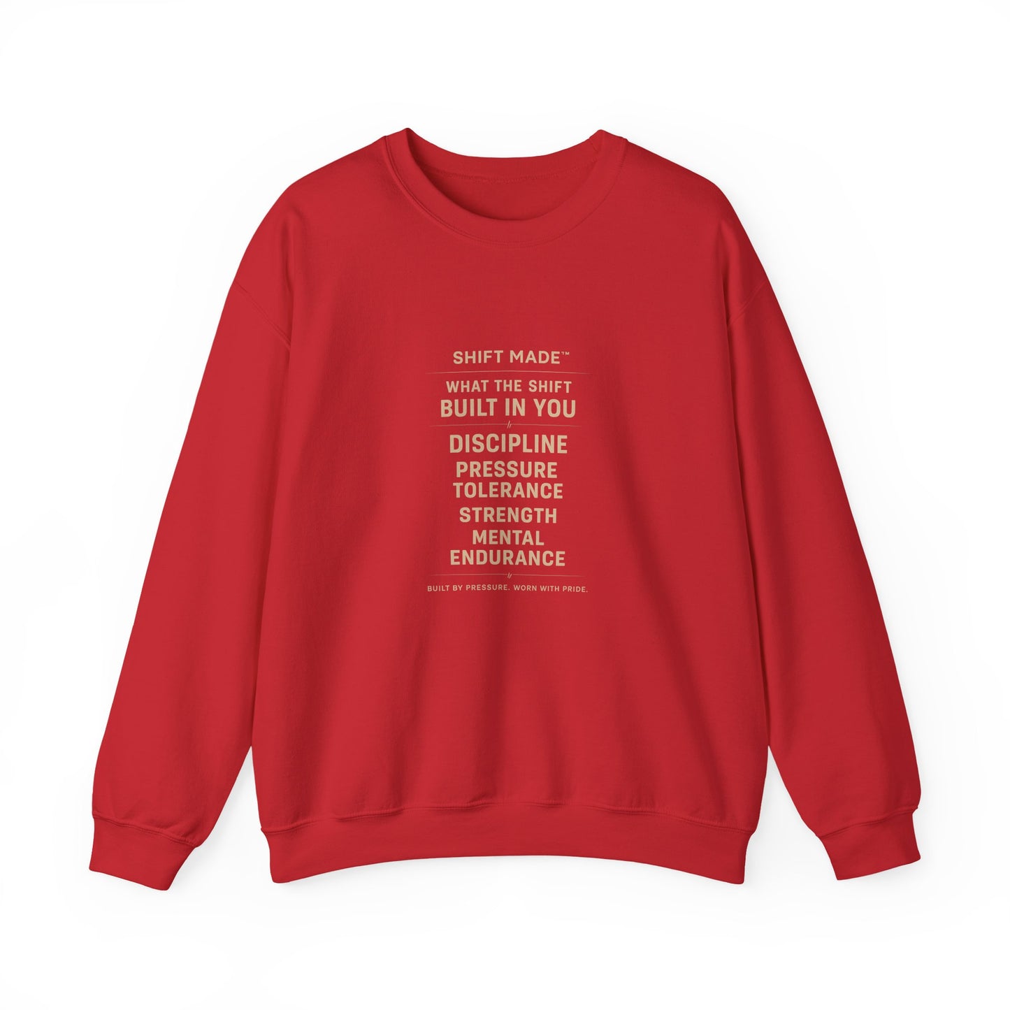 Motivational Crewneck Sweatshirt — "Built In You" Discipline & Strength Inspirational Pullover
